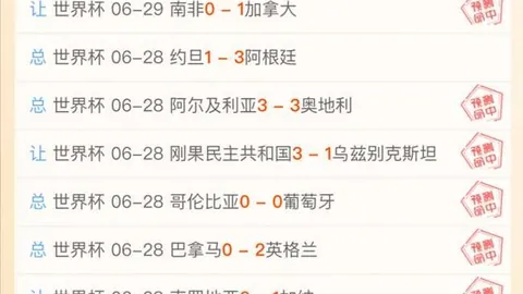 2026世界杯大彩票平台：21天狂揽25胜，比分预测命中31场